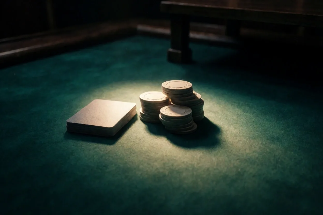 Detail soukromého salonku pro VIP poker s tlumeným osvětlením a luxusním čalouněním